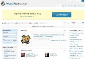 tampilan muka WordPress