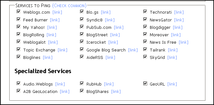 Blog Ping VS Search engine