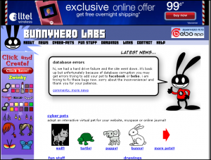 screenshot Bunnyhero labs